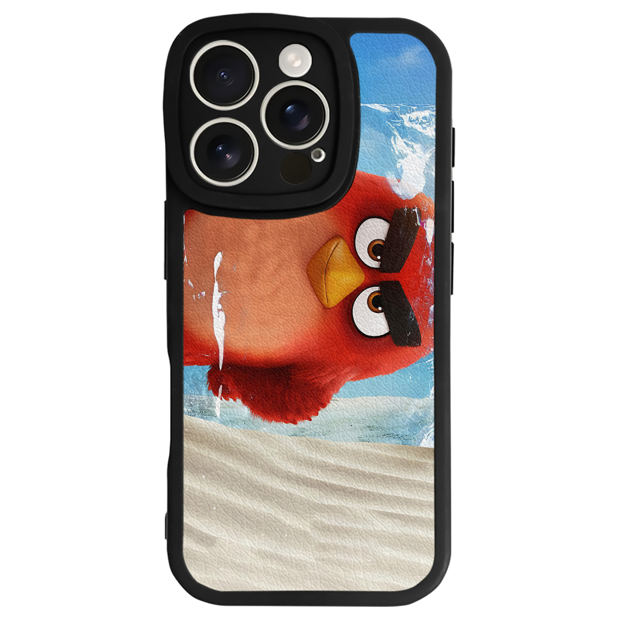 （画像用） Angry Birds アングリーバード 【iPhone 16シリーズ対応】シリコンスマホケース（レザー調） 材質：シリコン